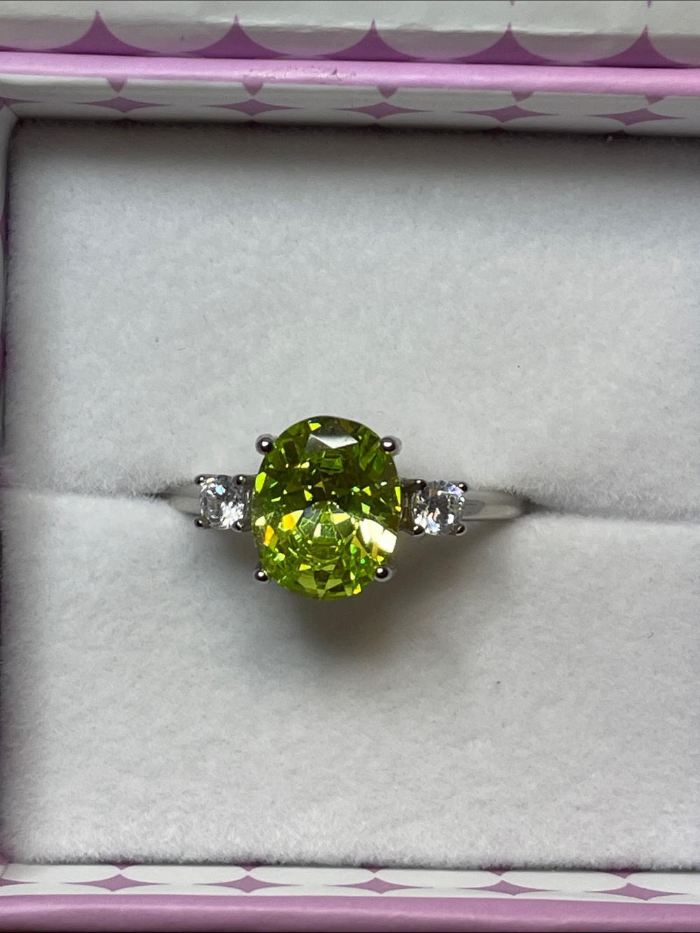 RYZE PARTY Core Line Green Apple CZ on Sterling Silver Size 9